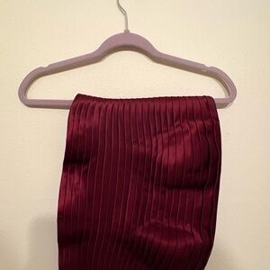 Bill Levkoff Burgundy Pleated Corset